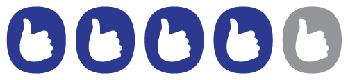 4 thumbs up rating